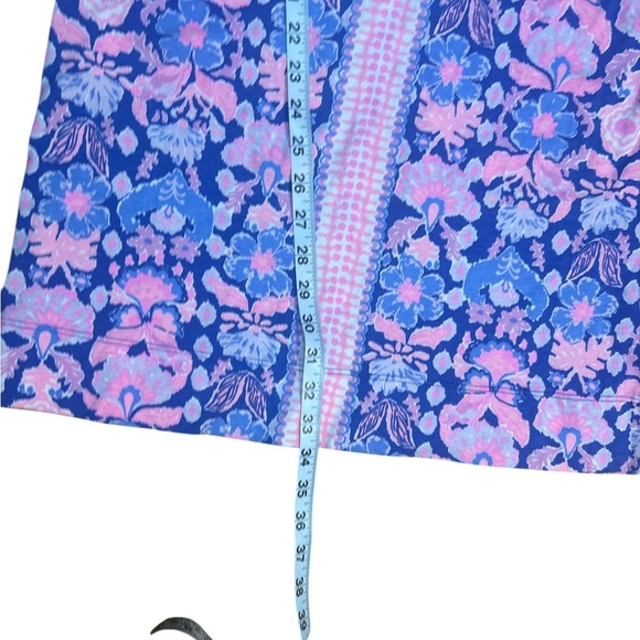 Lilly Pulitzer Pink Blue Floral Shift Dress Size Small 3/4 Sleeve Beach Resort - Picture 5 of 6
